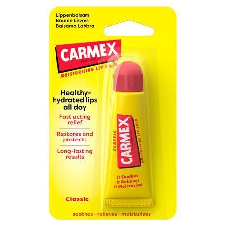 Carmex Classic moisturising lip balm packaging