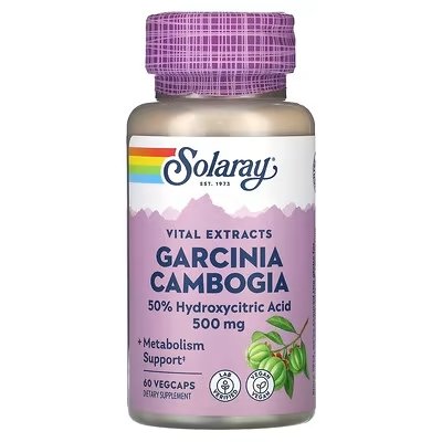 Solaray Garcinia Cambogia dietary supplement, 60 veg capsules, 500 mg