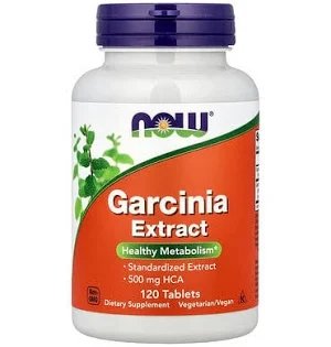 NOW Foods Garcinia Extract dietary supplement, 120 tablets, containing 500 mg HCA