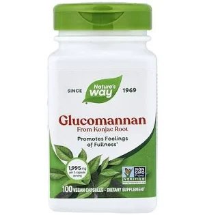 Nature’s Way Glucomannan Konjac Root dietary supplement, 100 vegan capsules