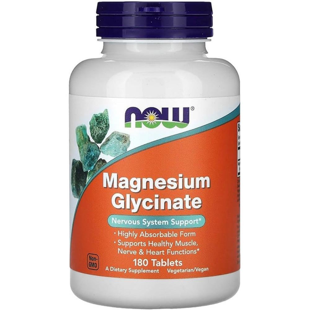 NOW Foods Magnesium Glycinate 180 tablets bottle