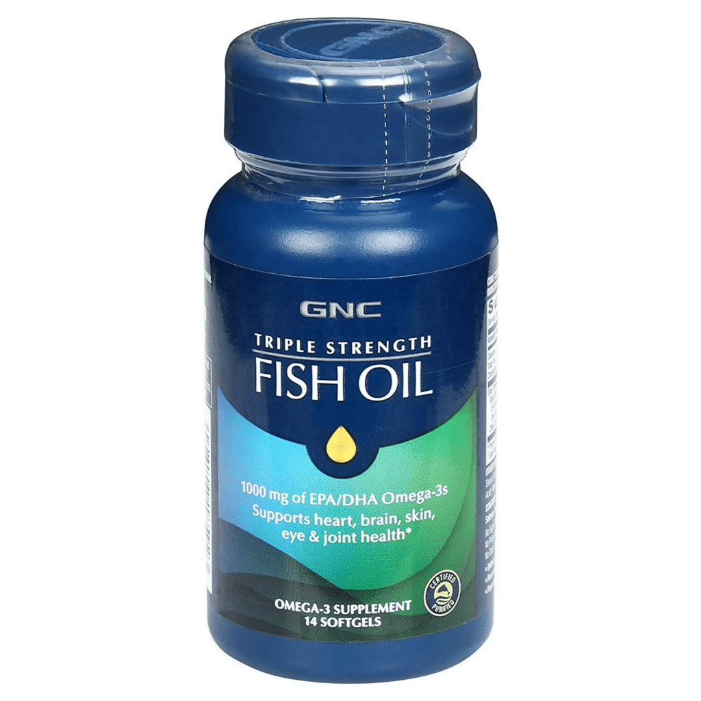 GNC Triple Strength Fish Oil 14 softgels bottle