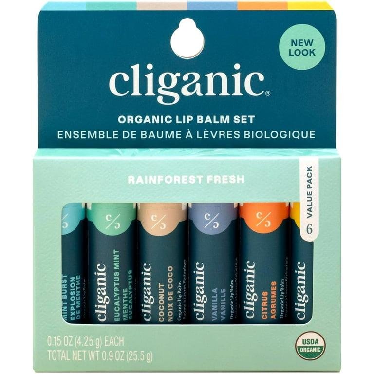 Cliganic Organic Lip Balm Set 6-pack