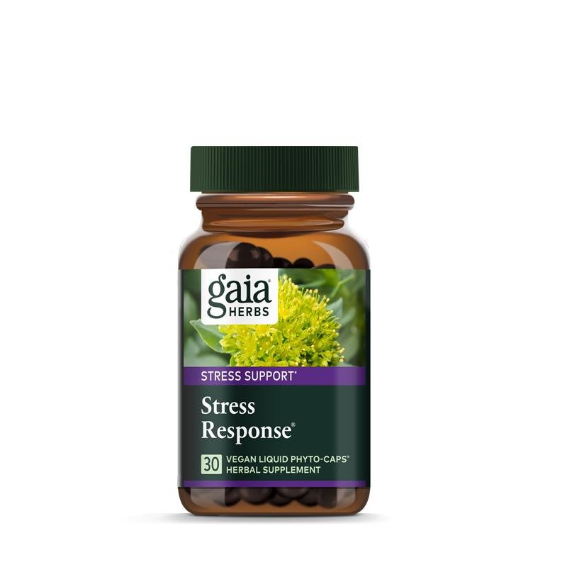 Gaia Herbs Stress Response 30 vegan capsules supplement bottle