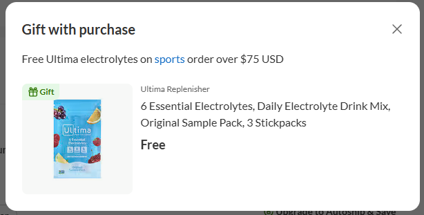 Gift with purchase