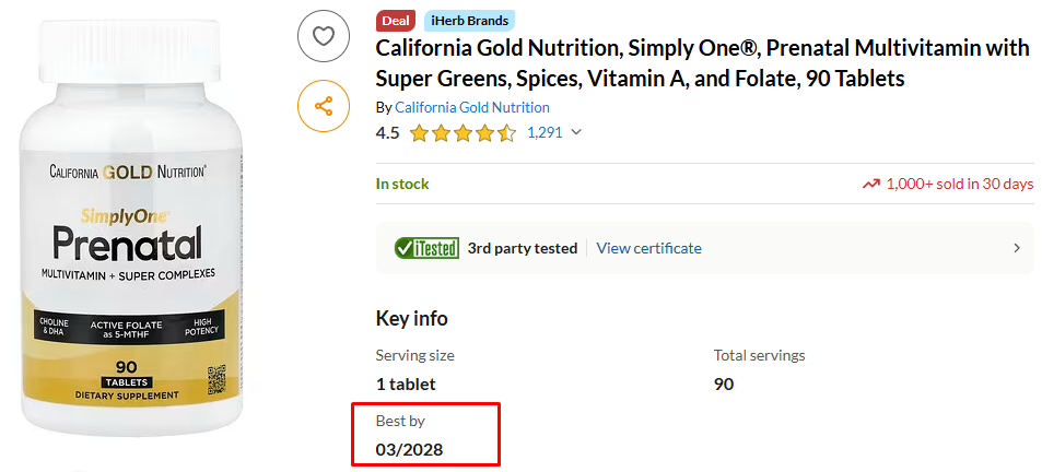 Expiration date